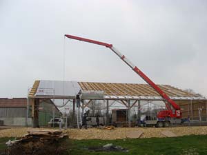 Solesens installation panneaux solaires Grue de 30m